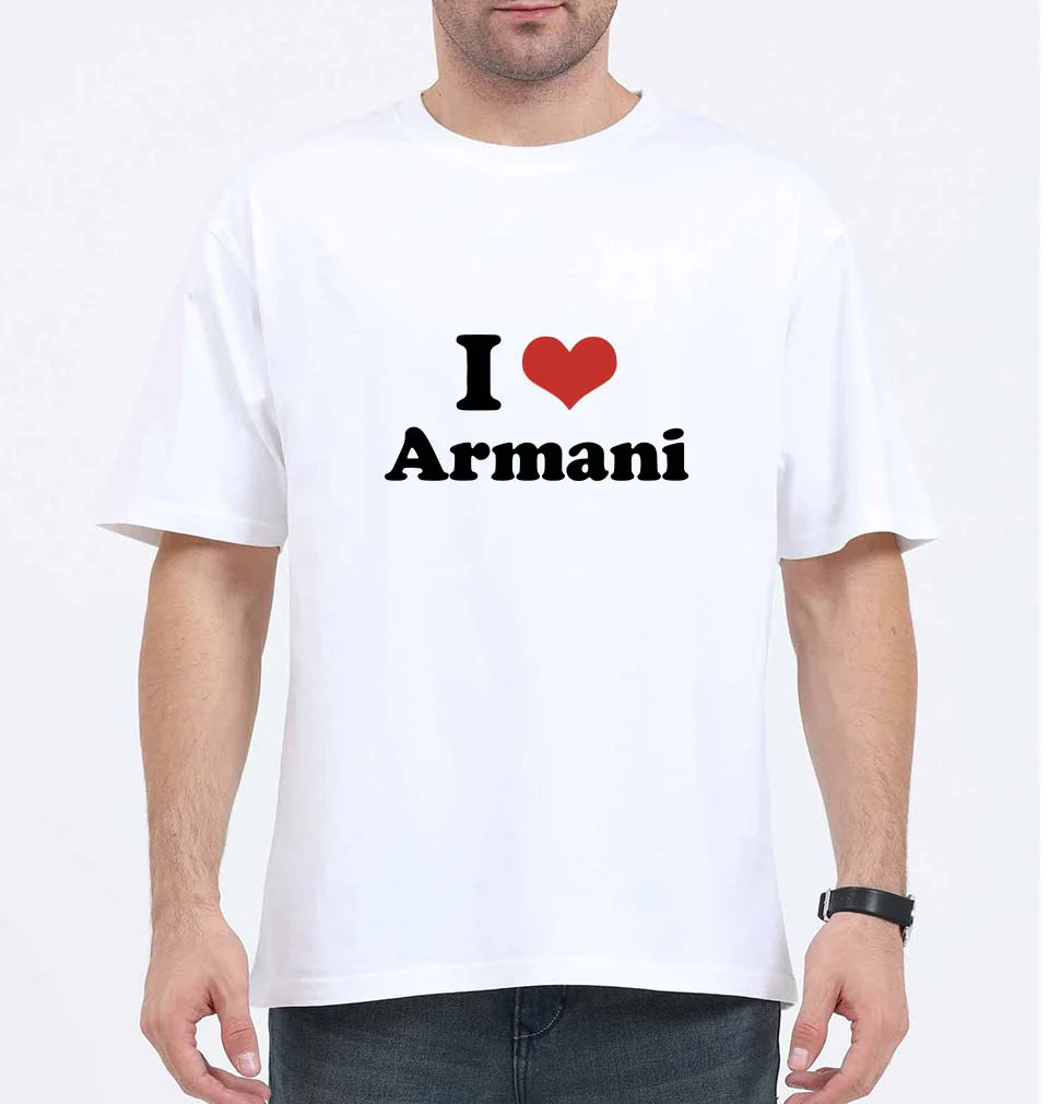 I Love Armani Oversized T-Shirt for Men