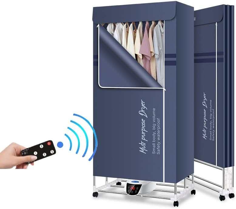 Clothes Dryer, Electric Clothes Airer Portable Clothes Drye,Folding Clothes Drying Rack Indoor,Heated Laundry Dryer Machine with Remote Control Adjustable Timer The New
