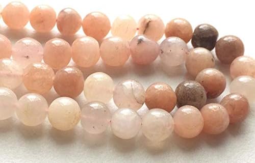 13 inch natural beads strand of 7-8mm smooth round pink cats eye gemstone beads for DIY jewelry - necklace, bracelet, earring, ring.