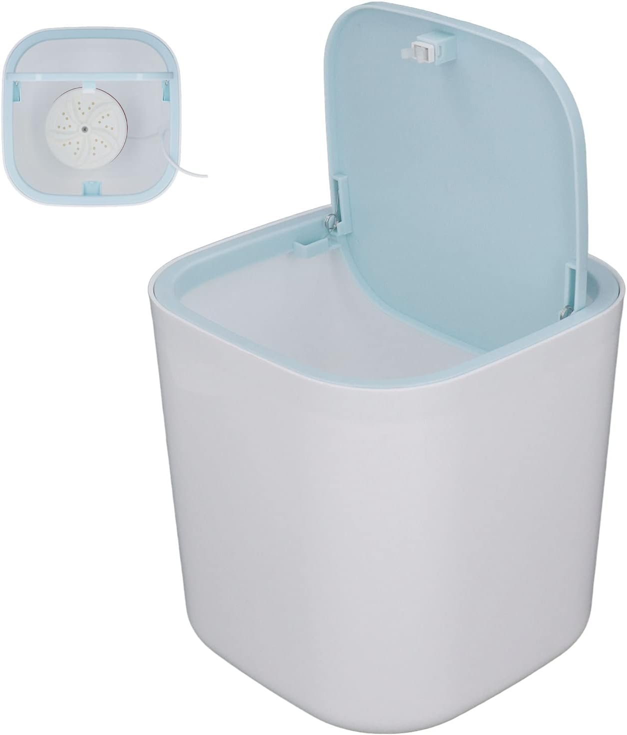 Septpenta 3.8L Portable Washing Machine with Impeller Centrifugal Technology and Noise Reduction Design, USB Rechargeable 18W Smart Timer Mini Washing Machine for Socks Underwear Baby