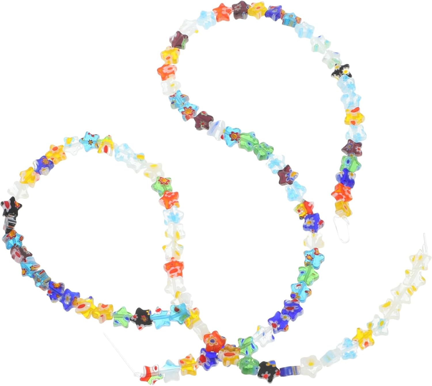 2 Strings Pentagram Beading Jewlery Beads for Bracelets Jewelry Earrings Earring DIY Beads Decorative Beads Bracelet Making Kit Loose Beads Glass Spacer Beads Manual