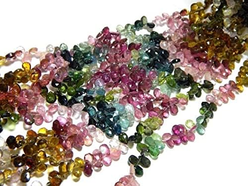 Multi Tourmaline Faceted Beads Pear Shape 5x7 to 5x8.mm 9.5