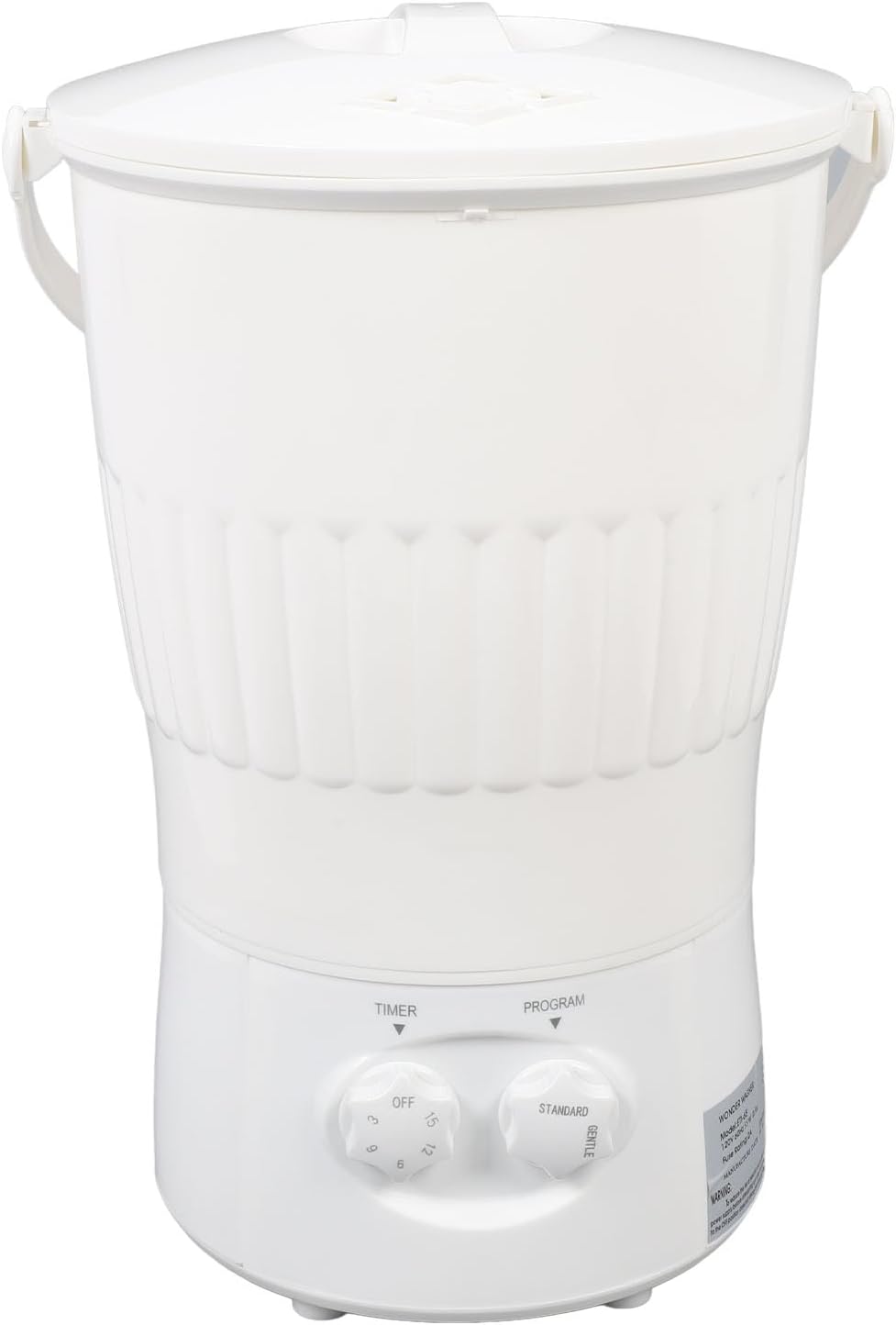 Portable Washing Machine, 10L Large Capacity 55W Compact Laundry Washer, 2 Waterflow Modes 15min Timing Silent Small Clothing Washer for Underwears and Socks (US Plug 110V)