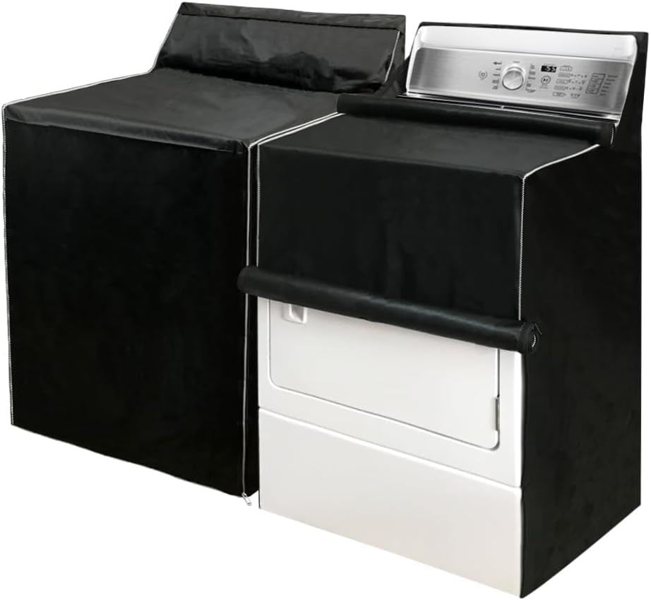 MRPAPA 2Pack Washer and Dryer Covers, Washing Machine Covers Waterproof Dustproof Laundry Dryer Protect Cover, Zipper Design Sunproof washer and dryer covers for the top and Front load Washer/Dryer