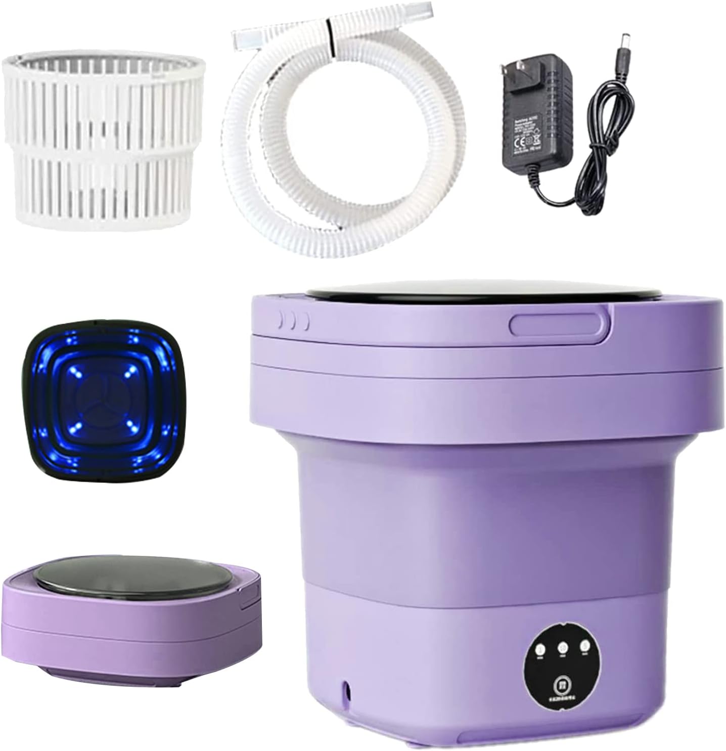 Portable Washing Machine, Ultrasonic Sterilization Foldable Mini Small Washer For Underwear Or Small Items Washing Baby Clothes，suitable For Apartment Dorm,travelling,best Gift Choice