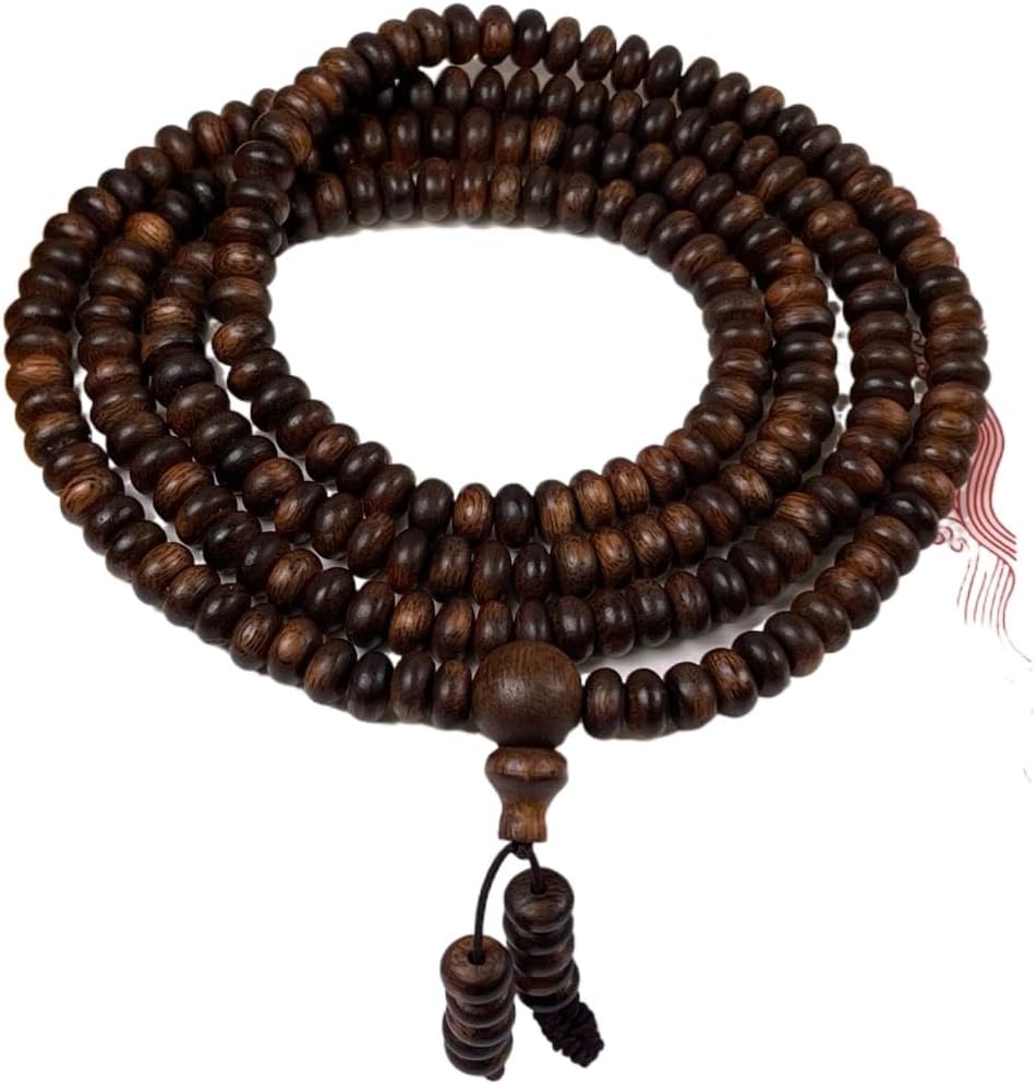 Vietnamese Nha Trang agarwood Abacus Beads and Prayer Beads, Each Piece 5mm*216 Pieces, Dense, Sweet, Cool and Water-Sinking Grade