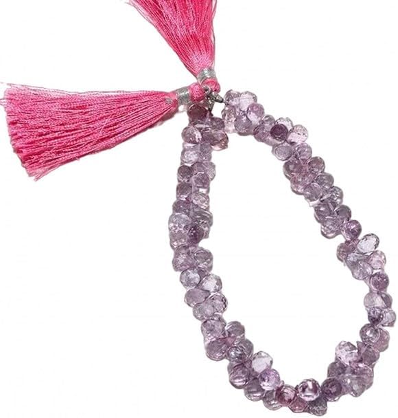 Coated Crystal Bead, Micro Faceted Briolette Beads, Tear Drop Beads Amethyst Color 6x4mm Beads, 8 Inch lot of 5 Strands Chik-STRD- 91140