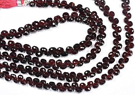 13 inch natural beads strand of 5-6mm faceted onion mozambique garnet gemstone briolletes beads for DIY jewelry - necklace, bracelet, earring, ring.