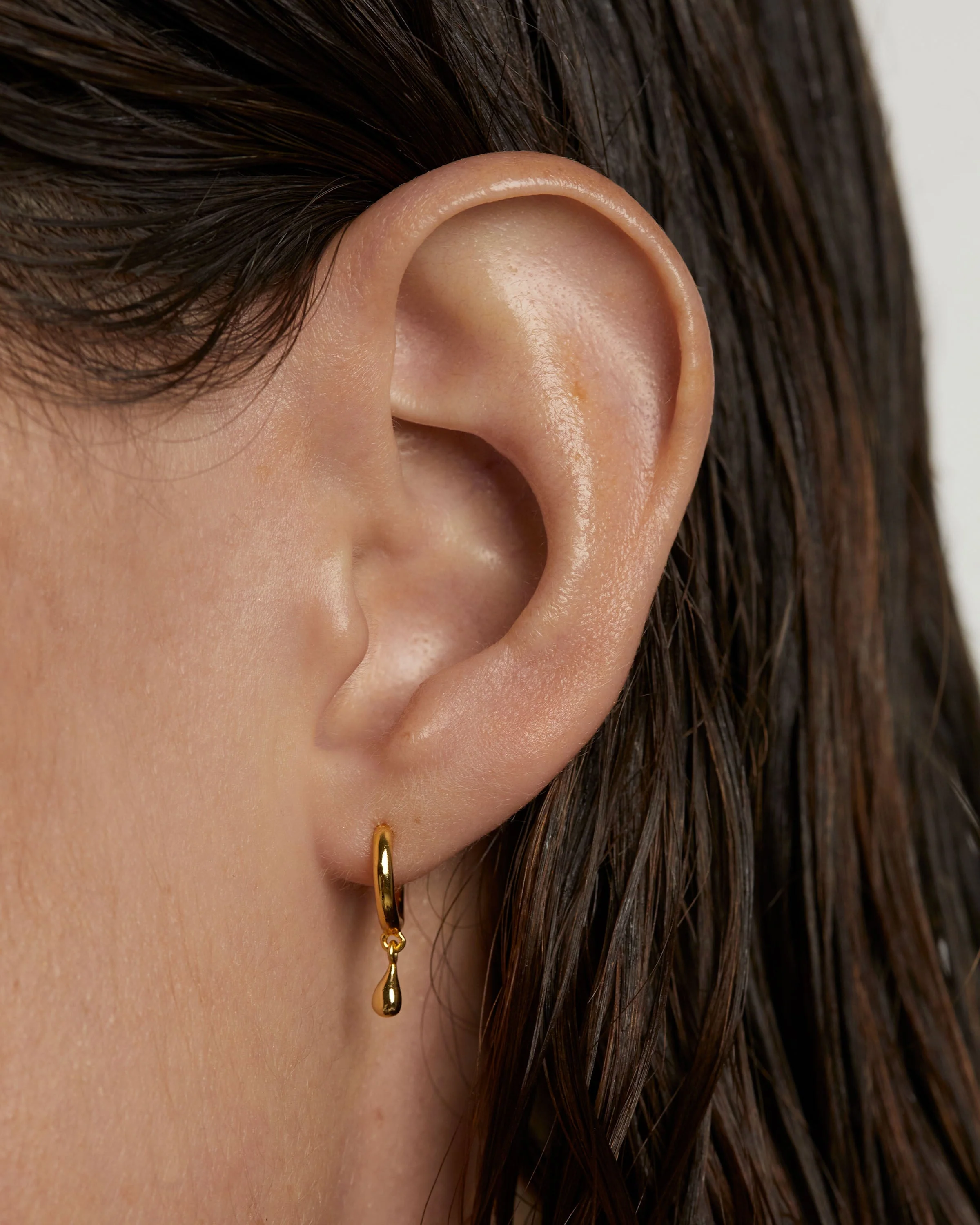 Teardrop Single Hoop Earring