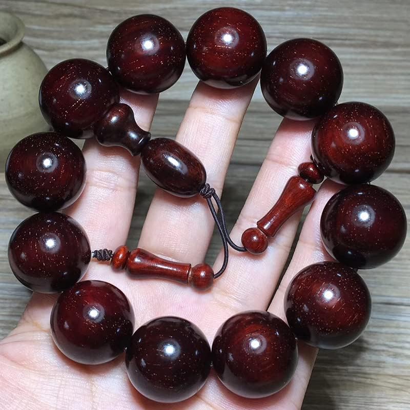 小叶紫檀2.0×12颗近金星泥料玻璃底佛珠手串 男女念珠(小叶紫檀近满金星泥料)