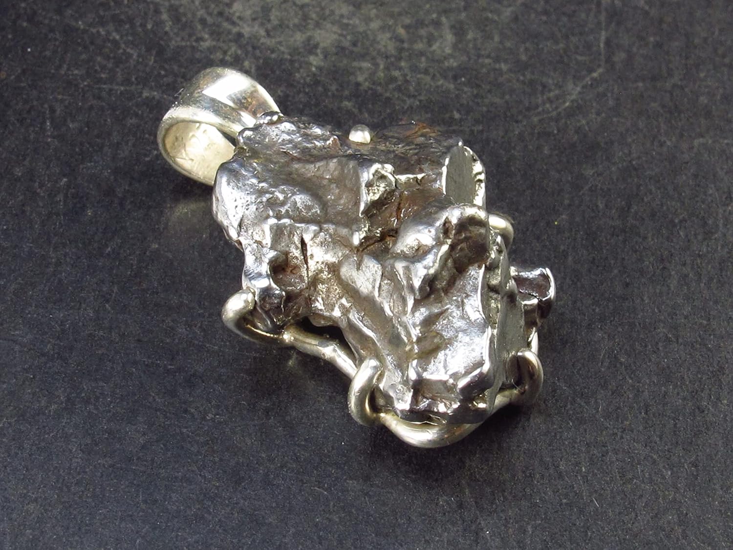 Campo Del Cielo Meteorite Silver Pendant From Argentina - 20.0 Grams - 1.5
