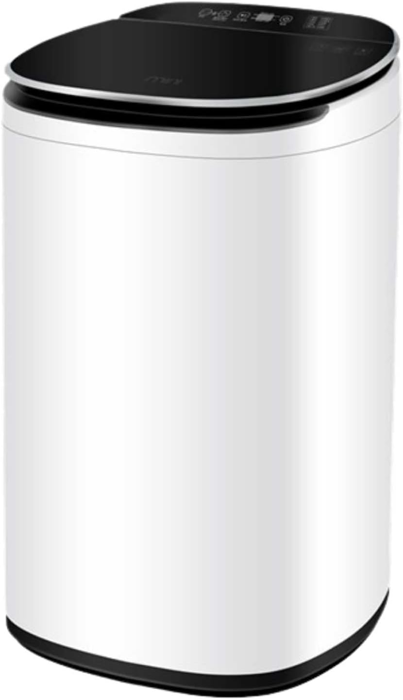 Mini Washing Machine 5.8 Kg Small Household Automatic Mute Laundry Machine Compact Elution Unit Washing Machine with 8 Washing Programs Used in Apartment Camping Dormitory (Black)