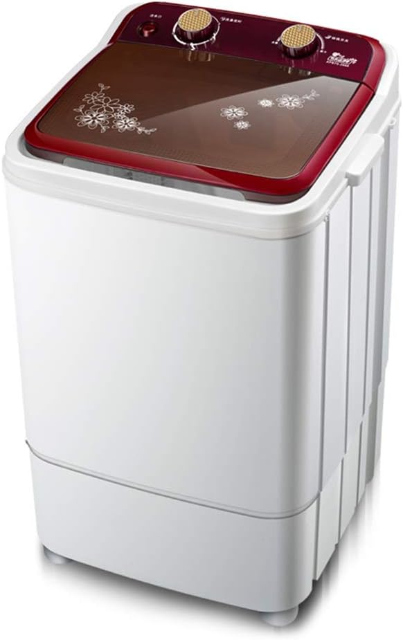 YXCKG Portable Washer Machine, Washing Machine and Dryer, Timer Control, Single Tub Clothes Washing, Laundry Washer for Home Apartment, 6 Kg Washer (Color : Red)