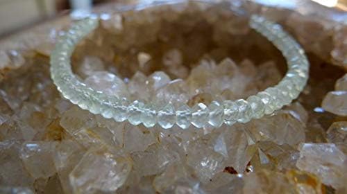 prehnite | micro faceted rondelles | 4mm | sets of 16