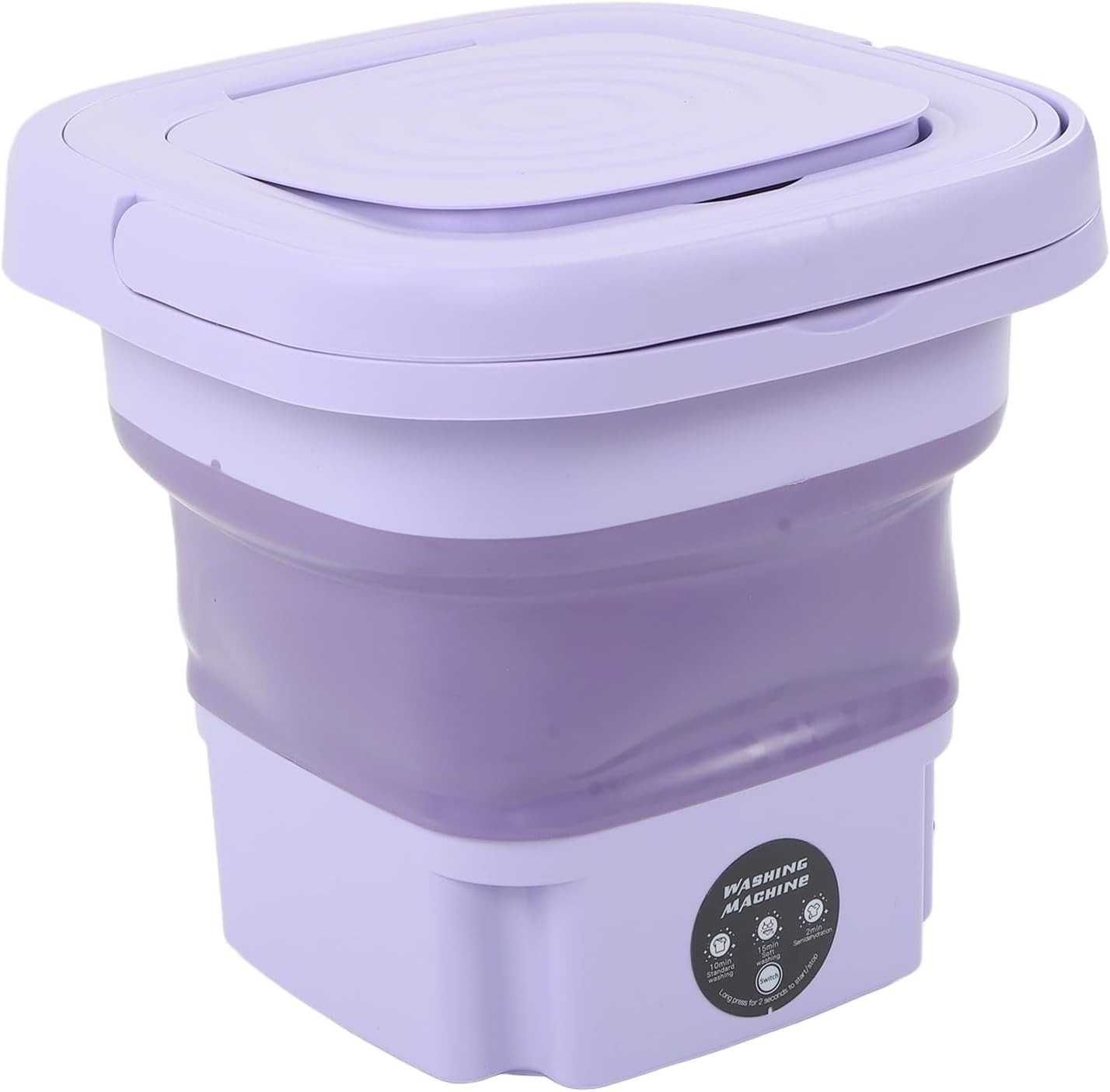 ZJchao 8L Portable Foldable Washing Machine, Foldable Mini Washing Machine, Deep for Baby Clothes, Underwear, Apartment, Dorm, Camping, RV Travel Laundry (US Plug)