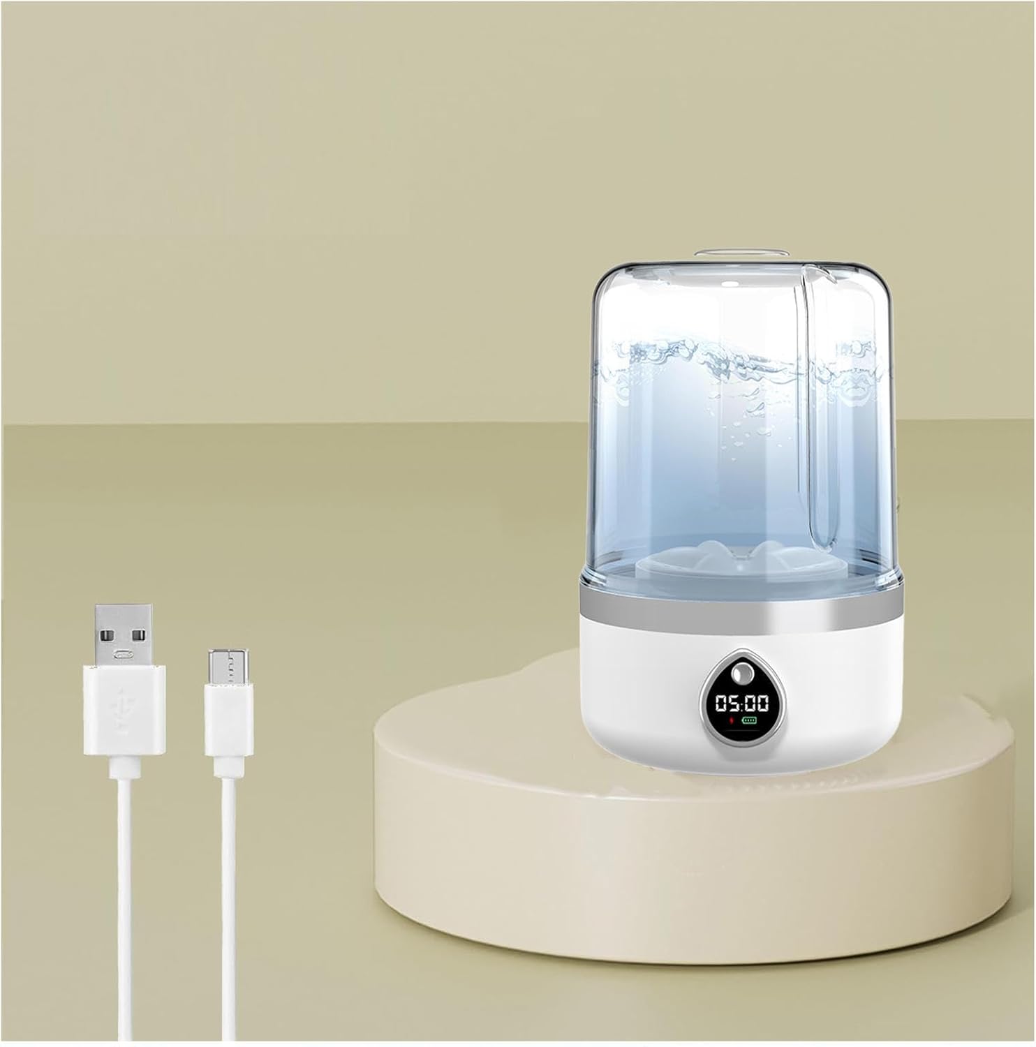 Cordless Small Laundry Machine two-way turbine scrubbing Portable Washing Machine and Dryer USB Charging with 2 Modes for Bra, Underwear, Socks