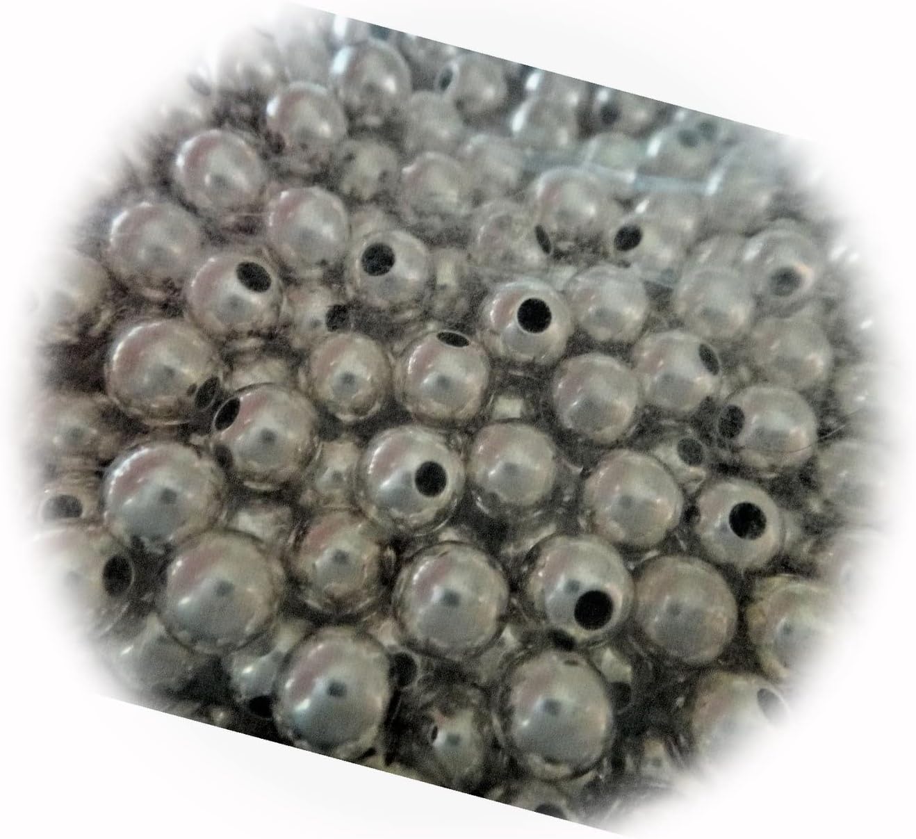 New 20 Sterling Silver 6mm Diameter Plain Round Beads 1.5mm Hole for stringing CII4616SEE