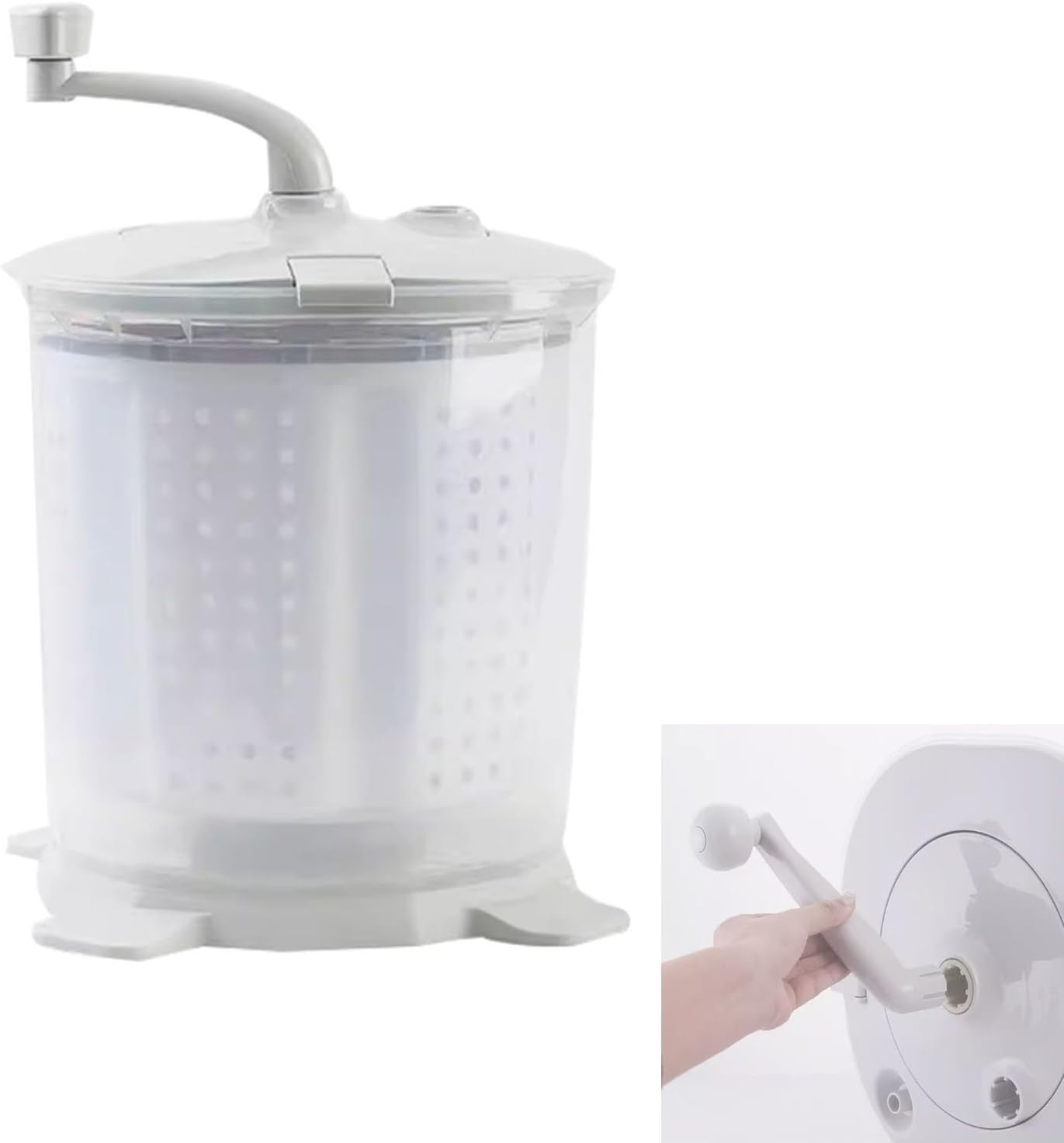 Camping Washing Machine Non Electric, 10L Mini Washer, Portable Washing Machine For Travel, Apartment, Camping, Baby Clothes, Socks, Underwears