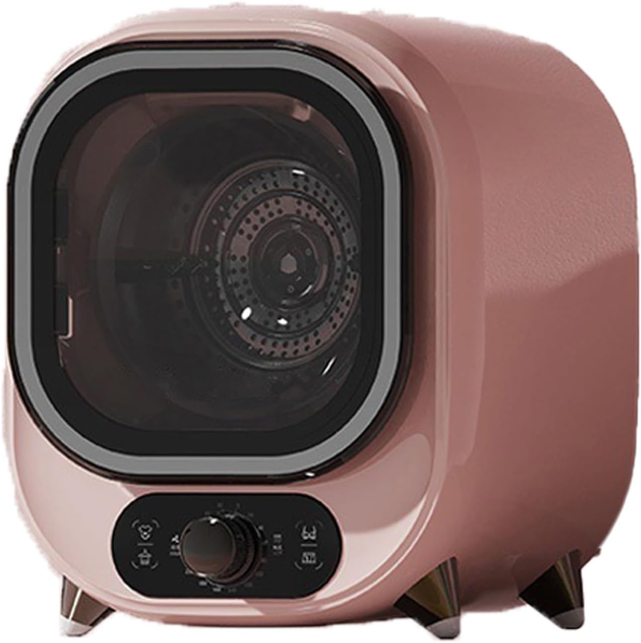 Small Portable Condenser Dryer,with Dual Temperature Control Probe,Condenser Tumble Dryer with Stainless Steel Tub,0.8kg Load Capacity For Countertop Or Wall Mounted 450W for Apartment, Dorm(C)