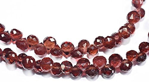 13 inch natural beads strand of 4-4.5mm faceted onion mozambique garnet gemstone briolletes beads for DIY jewelry - necklace, bracelet, earring, ring.