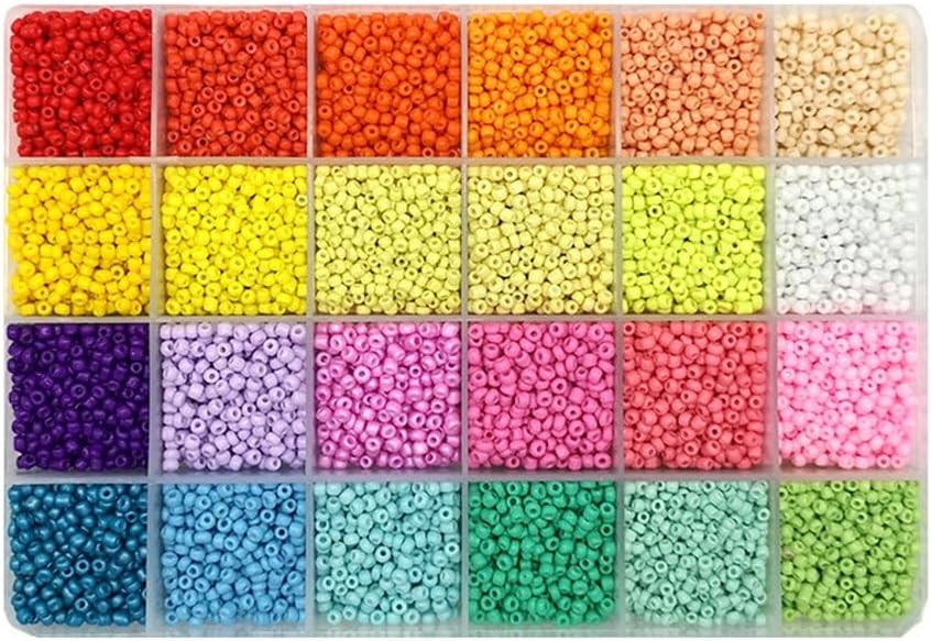 24 Grid Beads Spring Color 4mm Glass Rice Set DIY