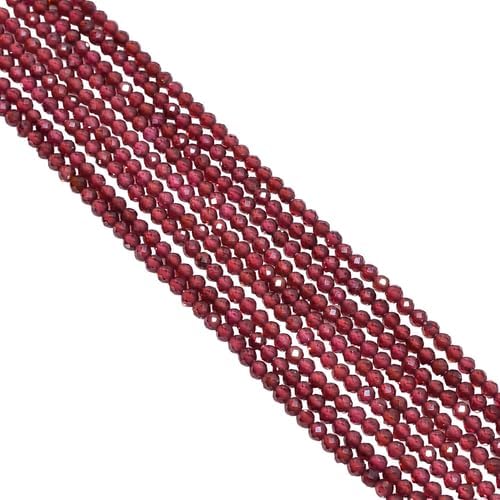 Natural Rhodolite Garnet Gemstone Round Israel Cut Beads 2X2 mm 5 Strand 13