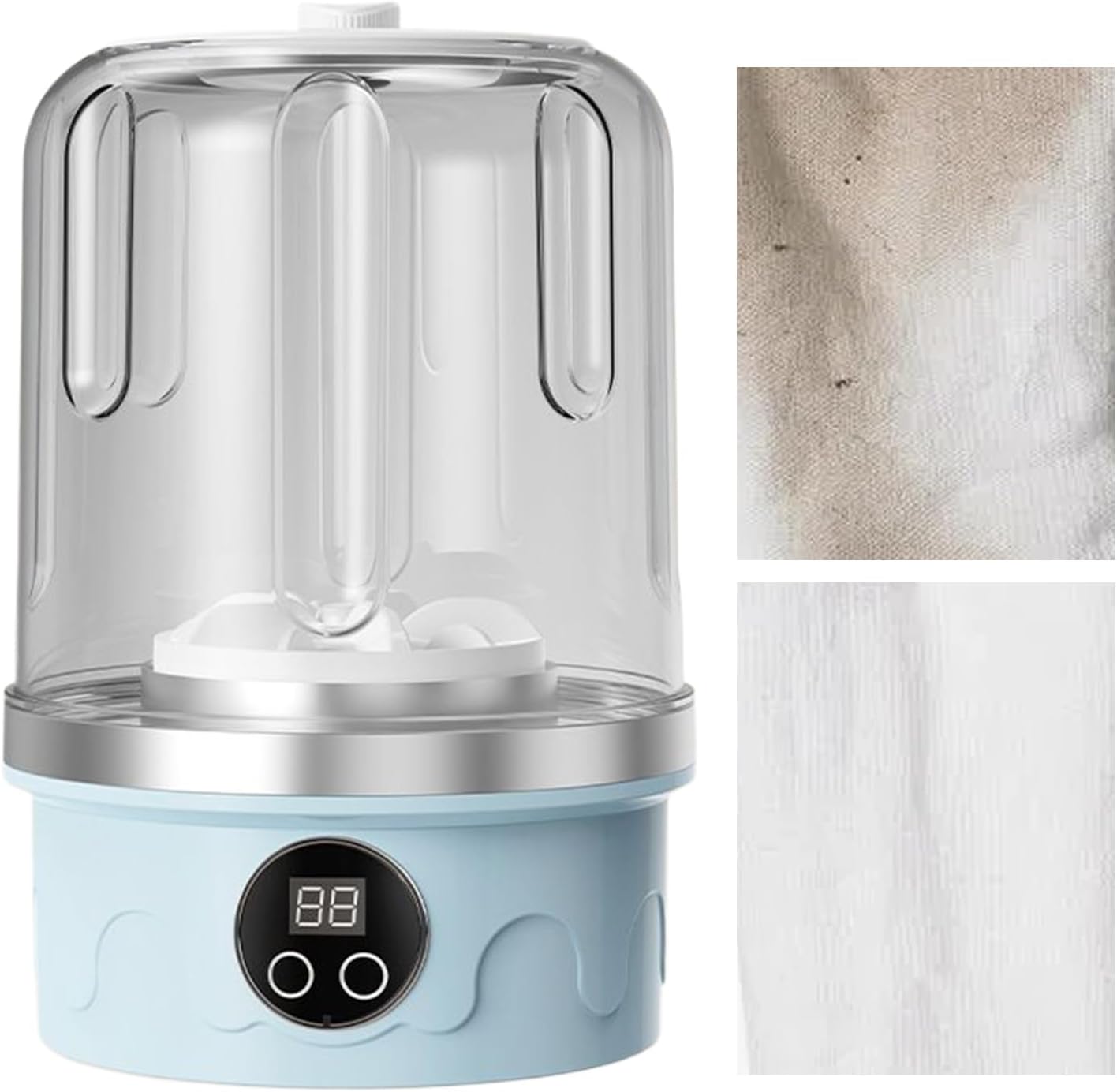 Underwear Washer - Rechargeable 3 Mode Portable Laundry Machine for Apartments, Compact Size with Easy, Washing Gadget for Camping, Travel, Rv, Dormitory and Daily Clothes, 5.59x8.35 Inches