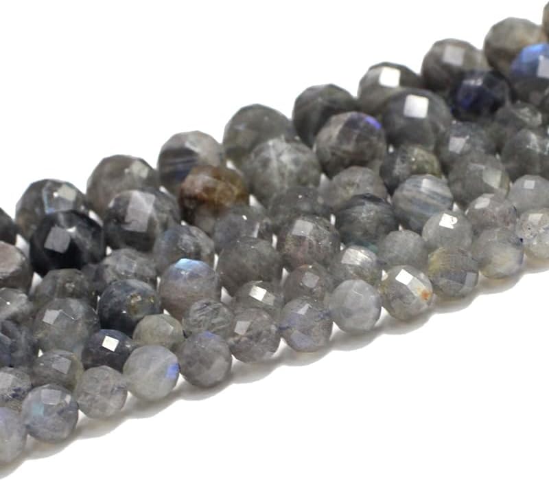 AAA High Faceted Round Citrine, Tourmaline, Labradorite, Apatite, Amethyst Beads for DIY Jewelry Making - Bracelet and Necklace Supplies, 2-10MM - (Color: Labradorite/Size: 10mm About 36Pcs)