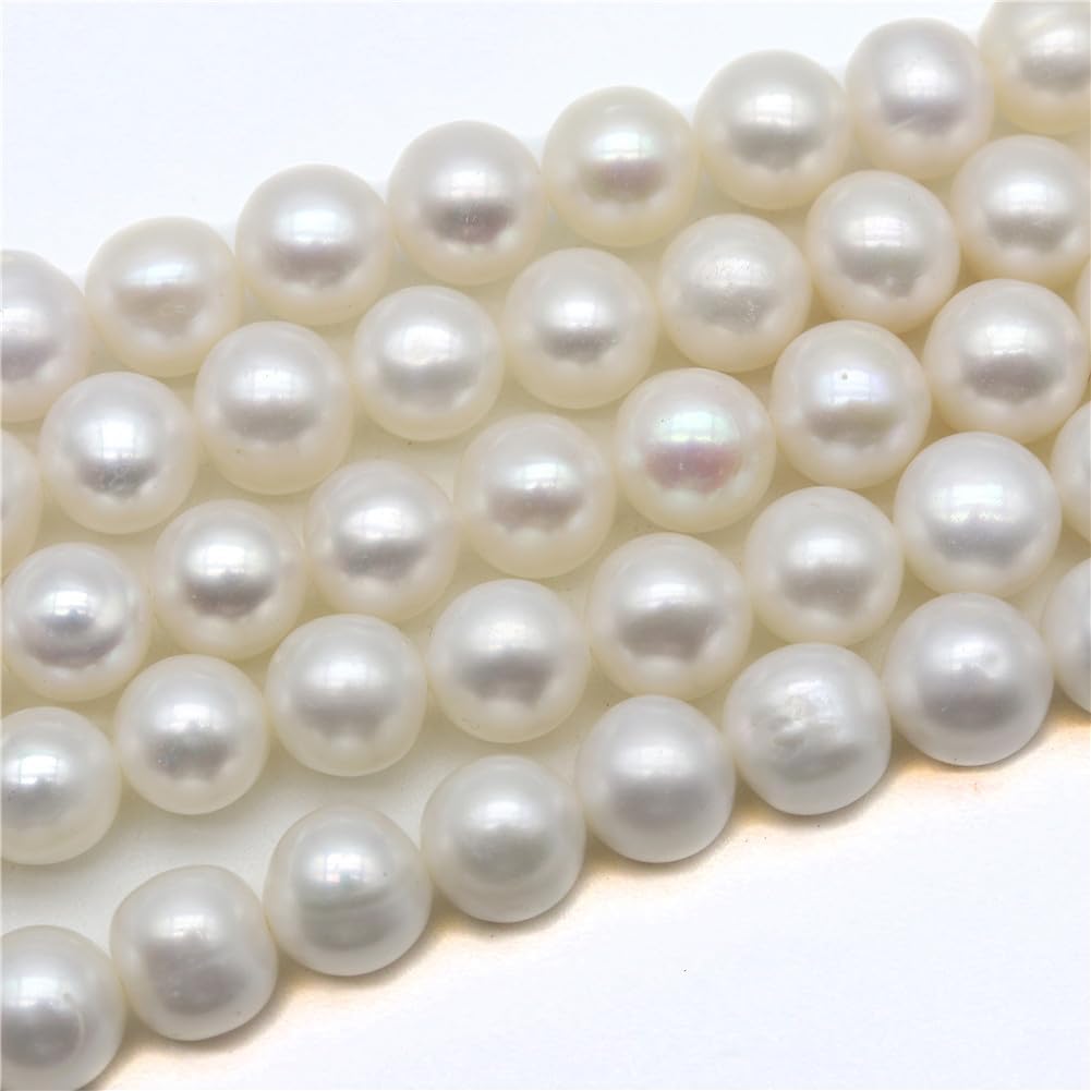9Mm-10Mm Natural Freshwater Pearls Beads Rice-Shaped Circular Flat-Shape Irregular Beads for Jewelry Making Shape 3 100 Pieces