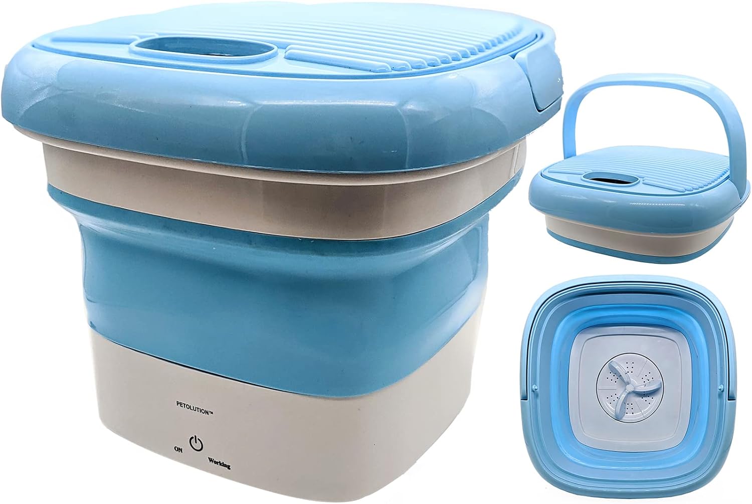 Mini Portable Washing Machine - Folding Washing Machine - Bucket Washer for Clothes Laundry- Collapsible Washing Machine - Underwear Washing Machine for Camping, RV, Travel, Small Spaces