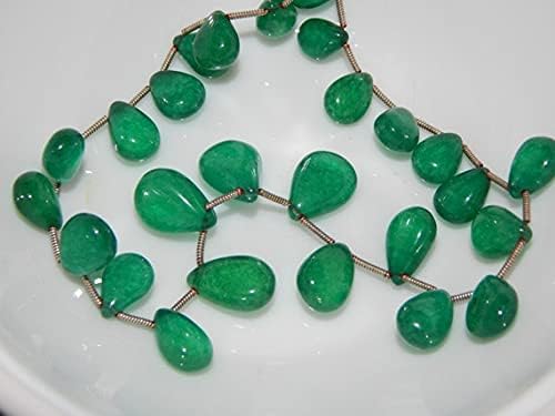 Dyed Quartz Smooth Beads Pear Shape 10.5x7.2 mm 12