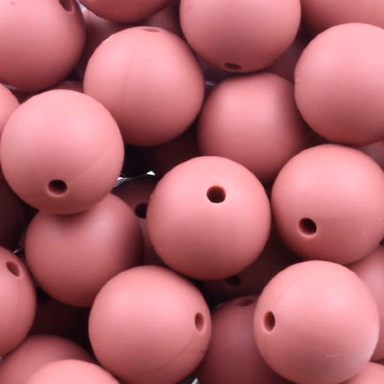 Silicone Beads Bulk Variety for Keychain Making 19mm 15mm Maroon Round Silicone Beads DIY Necklace Bracelet Beads Set for Crafts Bracelet Jewelry 10 Pieces (Round Dia 9 mm)