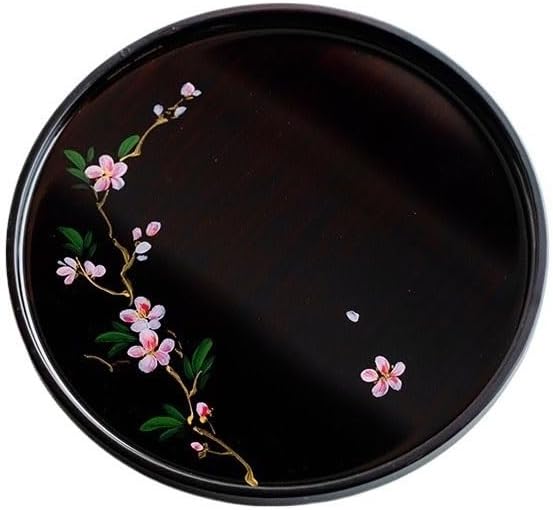 Tray Hand-Painted Teapot Holder Small Dry Tea Tray Tea Holder Household Simple Tray Tea Ceremony Accessories Storage Tray Serving Trays(D)
