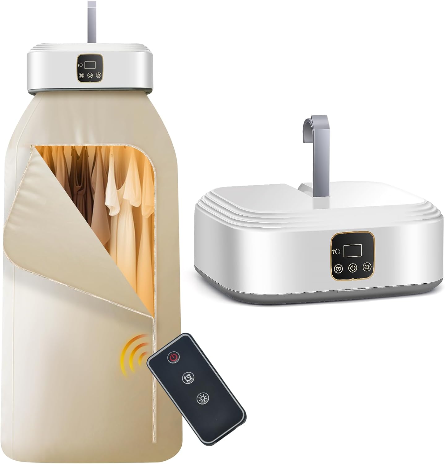 Portable Clothes Dryer, Mini Dryers for Laundry, Small Foldable Electric Compact Drying Machine for Travel,RV, Home and Apartment, with Remote Control and Dry Bag