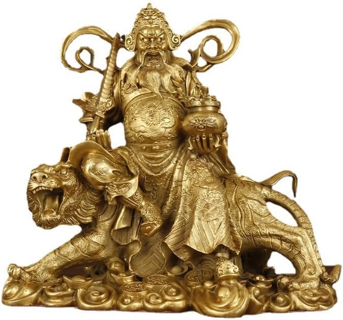 铜赵公明财神骑虎像纯铜武财神赵公明神像供奉客厅玄关(1PCS 10号高25cm赵公明)