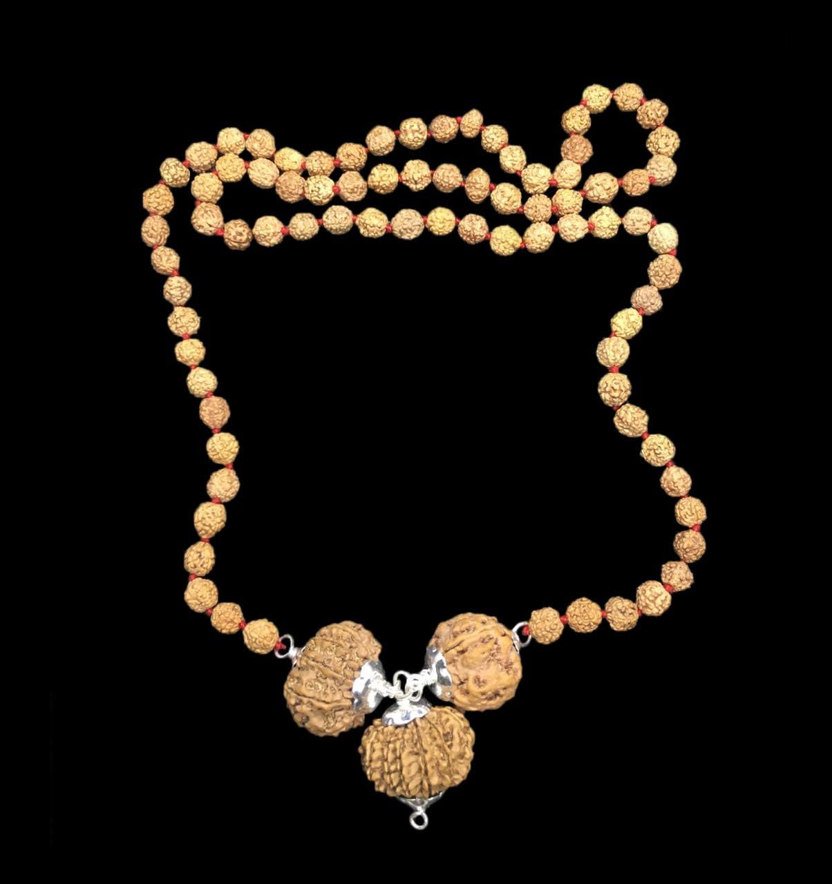 Rudraksha Combination for Doctors 4,9,12 Mukhi Nepal in Rudraksha Mala IGL Lab Certified Original Genuine Beads (Small)