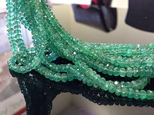 Beautiful Natural Zambian Emerald Facet rondelle 2.5-5.5 mm, 8 inches Strand