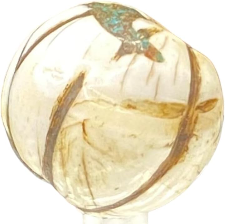 Handcrafted Nepalese Tibetan Natural Shell Pearl Bead with Turquoise 15x17mm –5.98g Round Carved Bead for Jewelry Making, Craft Supplies, DIY Necklace & Bracelet Design,Loose Beads (20)