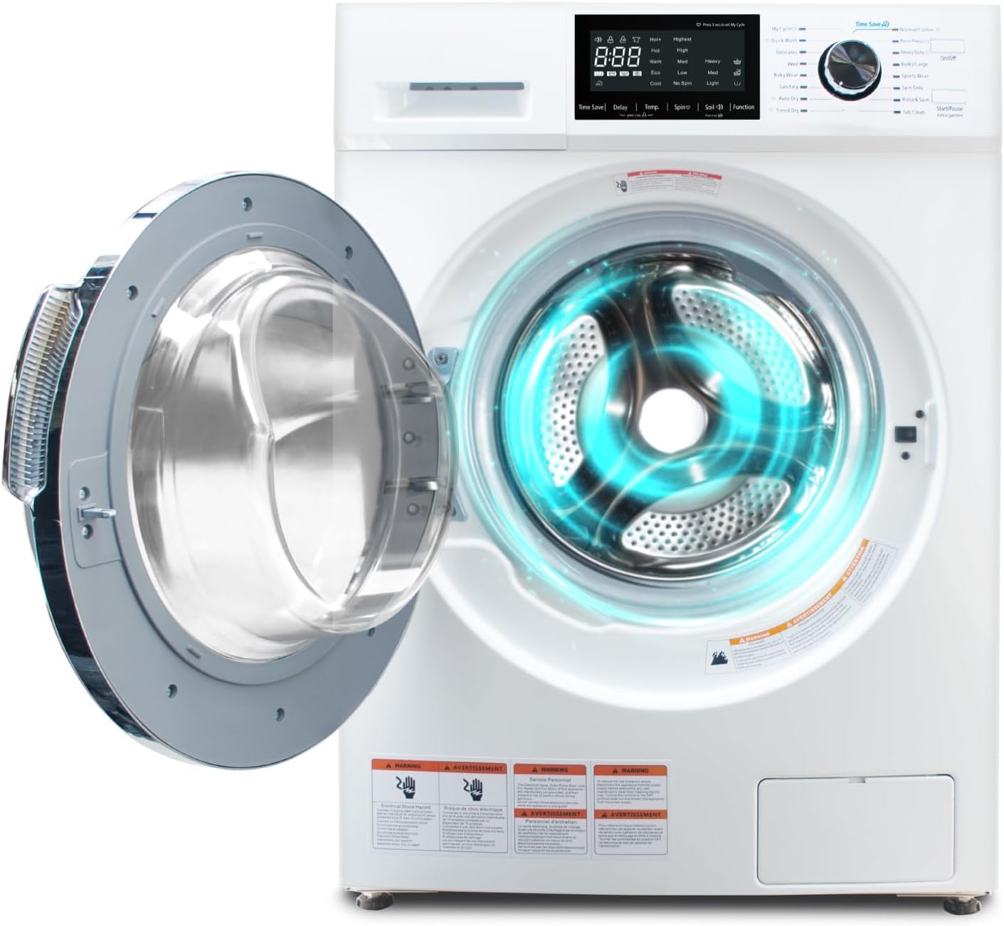 All-In-One Washer and Dryer Combo 2.7 cu.ft, 24 inch Ventless 2-In-1 Washing Machine And Dryer Compact For Apartment Home Dorm RV, 26.7 LBS Load Small Clothes Washer With 16 Laundry Program