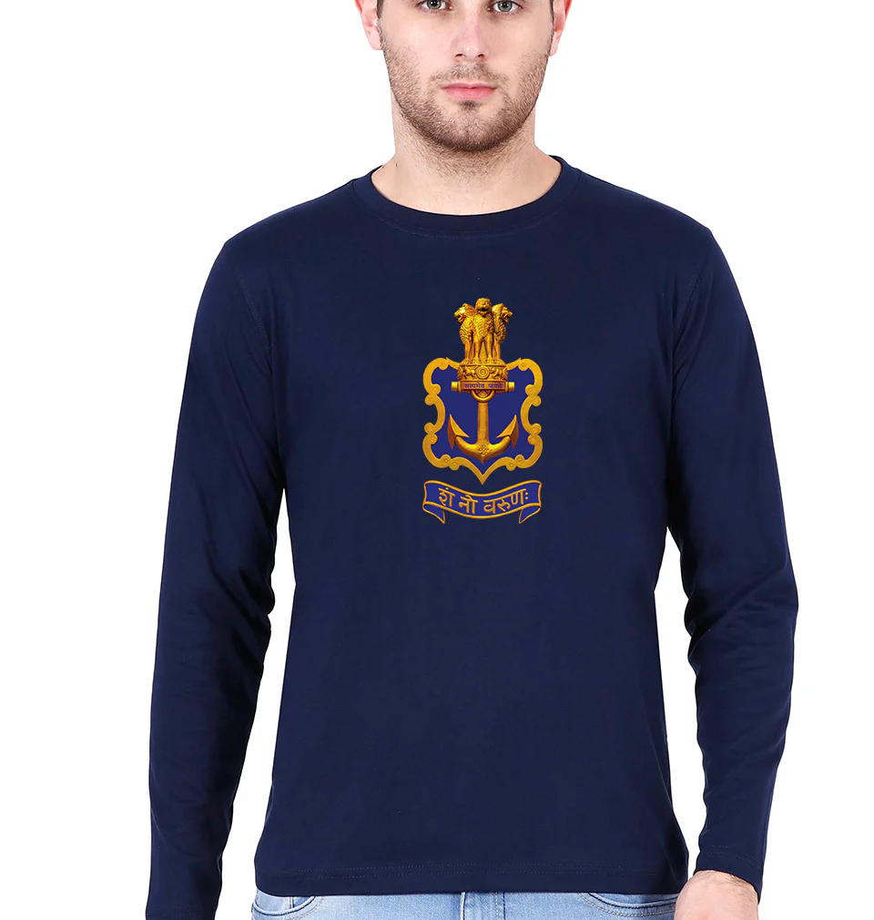 Indian Navy Army Full Sleeves T-Shirt for Men