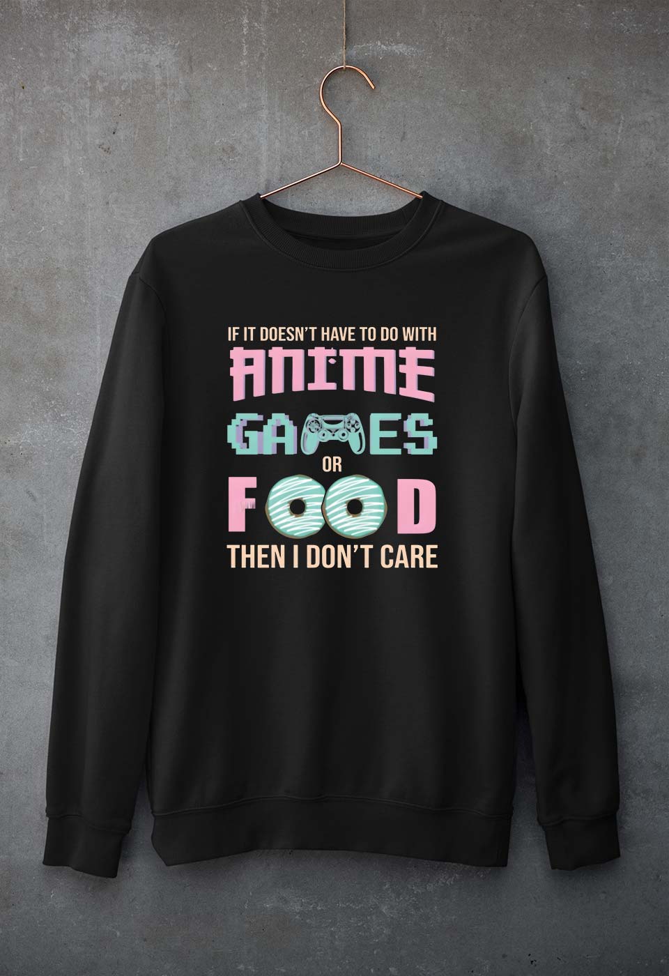 Anime Games or Food Sweatshirt for Men/Women