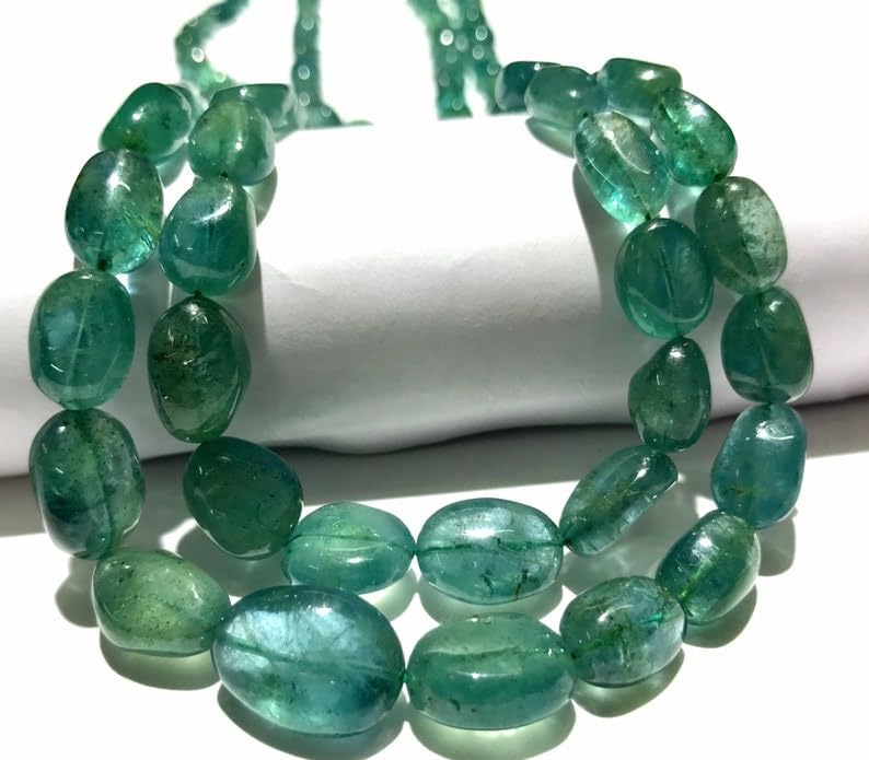 Natural Indicolite Tourmaline Nuggets Smooth Beads 5-10 MM 18 inch Long String Jewelry Making Gemstone Beads for Necklace Bracelet