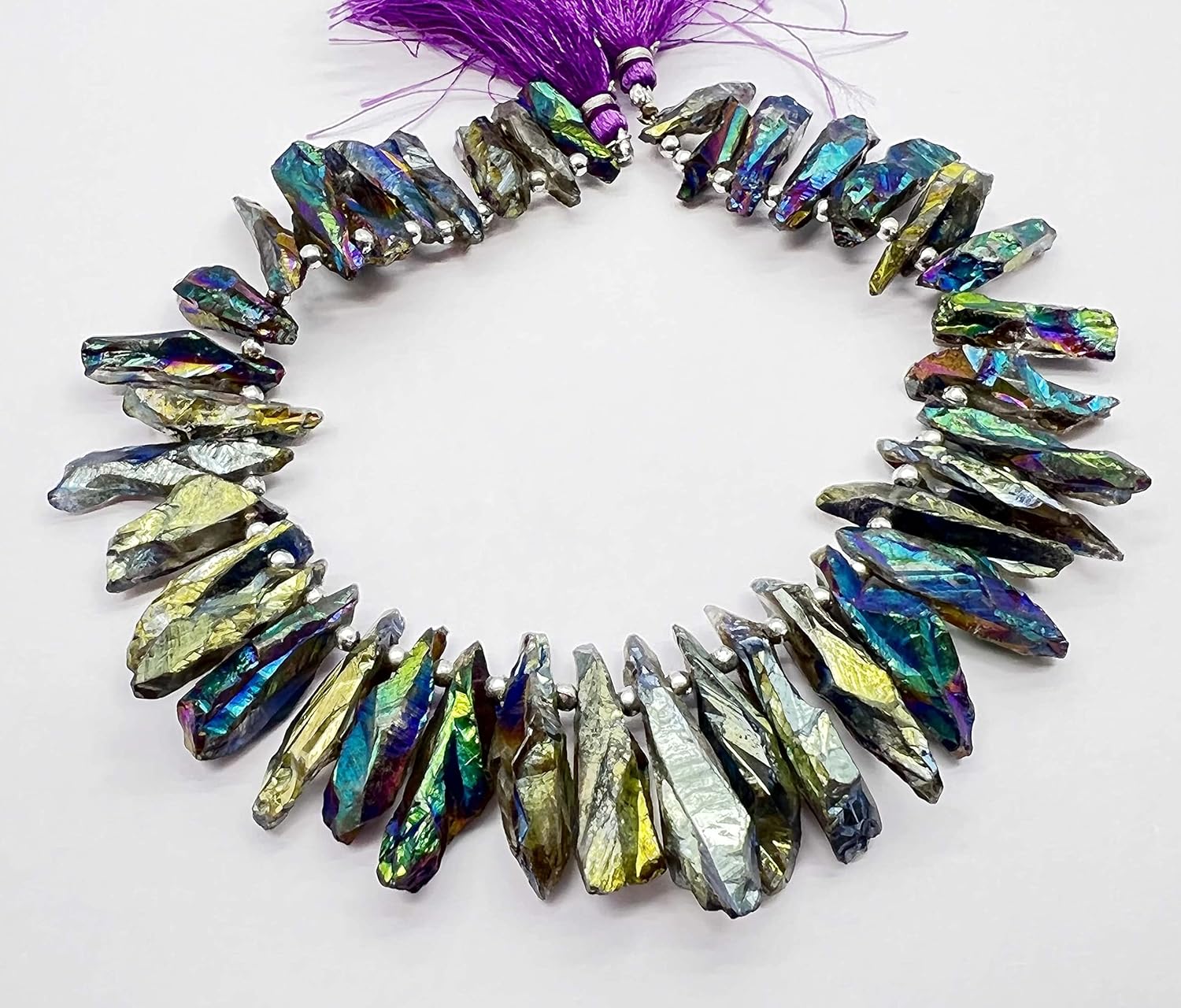 Natural Blue Fire Labradorite Genuine Stone Beads 11 inch Long Strand Faceted Shape Fancy Cut Real Loose Beading for DYI Bracelet Necklace Earrings Jewelry Making ( Blue Fire Labradorite ) - HMT07