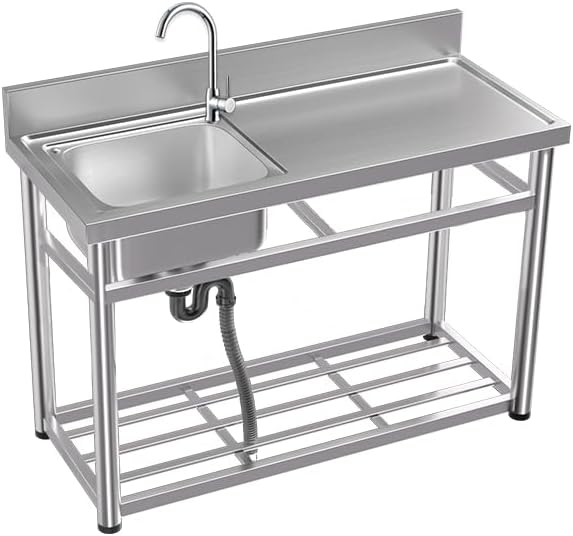 Stainless steel commercial kitchen sink, 39 