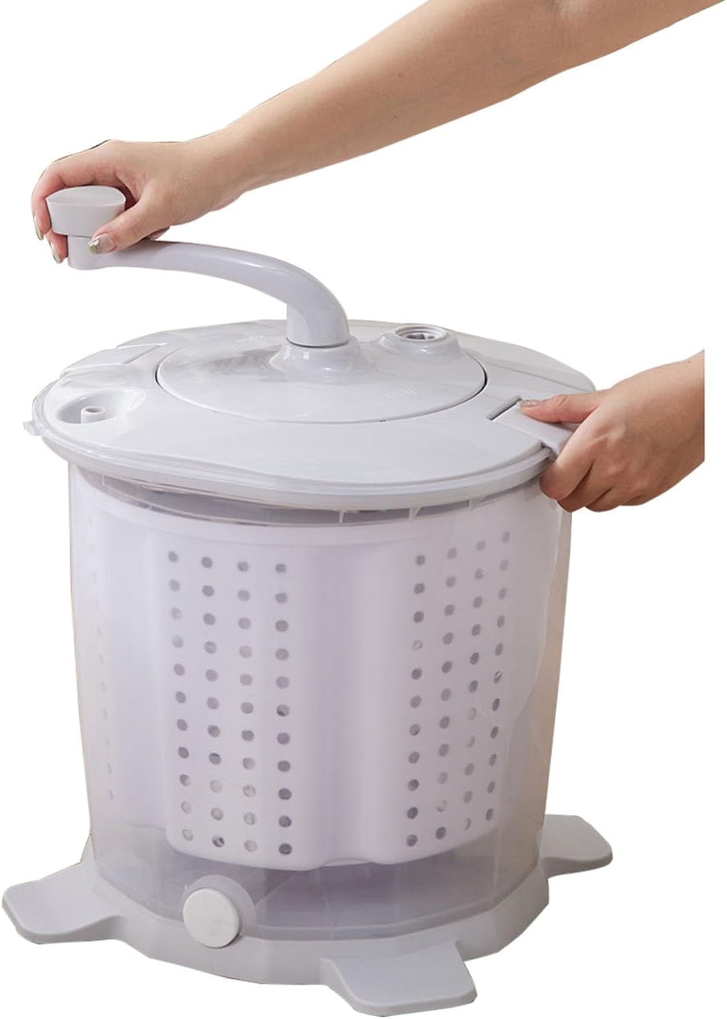Portable Washing Machine Manual Hand Clothes Washer Small Washer and Spin Dryer for Camping Apartments Dorms College and Small Spaces