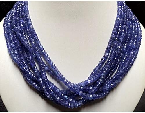 1 Strand Natural Tanzanite Faceted Rondelles - 5mm to 3mm - 16 Inch