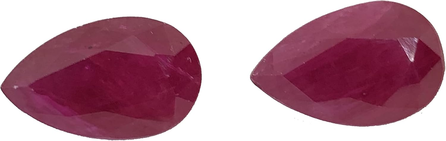 7.76 Carat Certified Natural Ruby Pear Shape Size 12x7.50 mm Cut Faceted Loose Gemstone Best For Making Masterpiece Earring Jewelry-Make Your Jewelry Beautiful