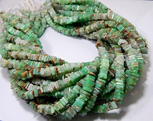 Chrysoprase Beads Heishi Shape 7x9.mm 16