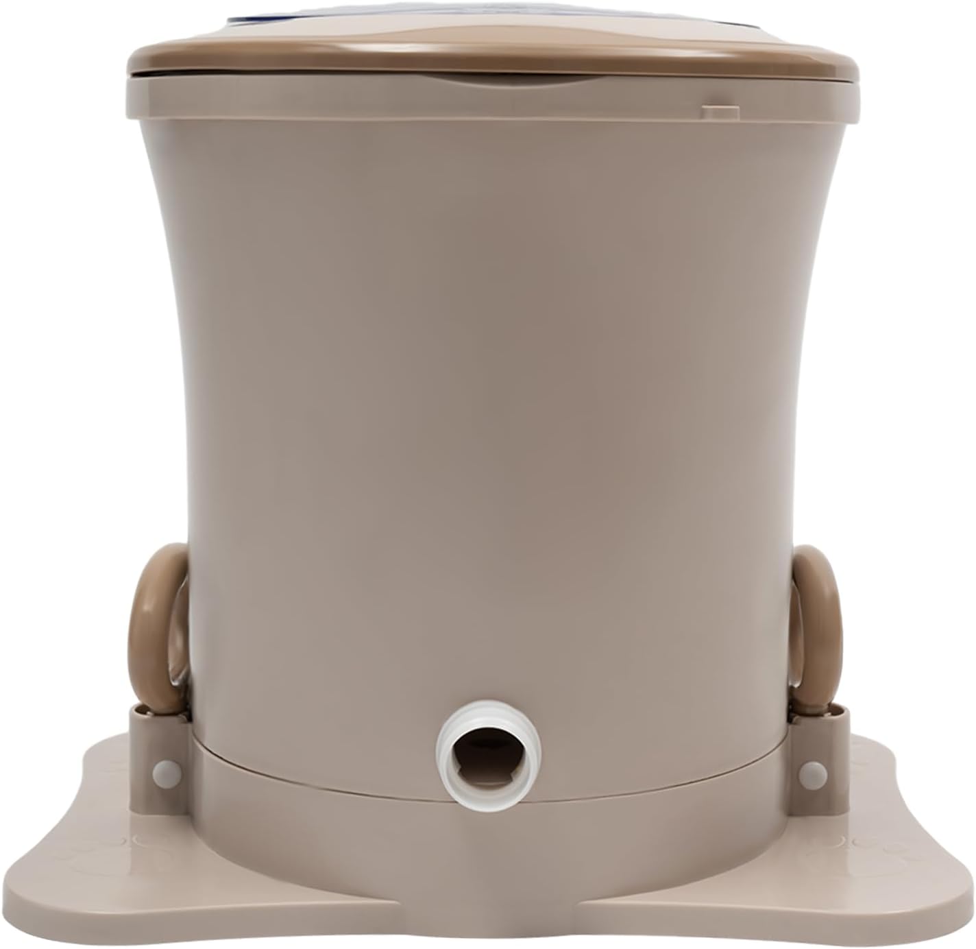 Mini Manual Dehydrator Washing Machine,Portable Foot Operated Non-Electric Dehydrator, Compact Washer Spin Dryer for Baby Clothes, Underwear or Small Items, Apartment, Dorm, Camping (Apricot)