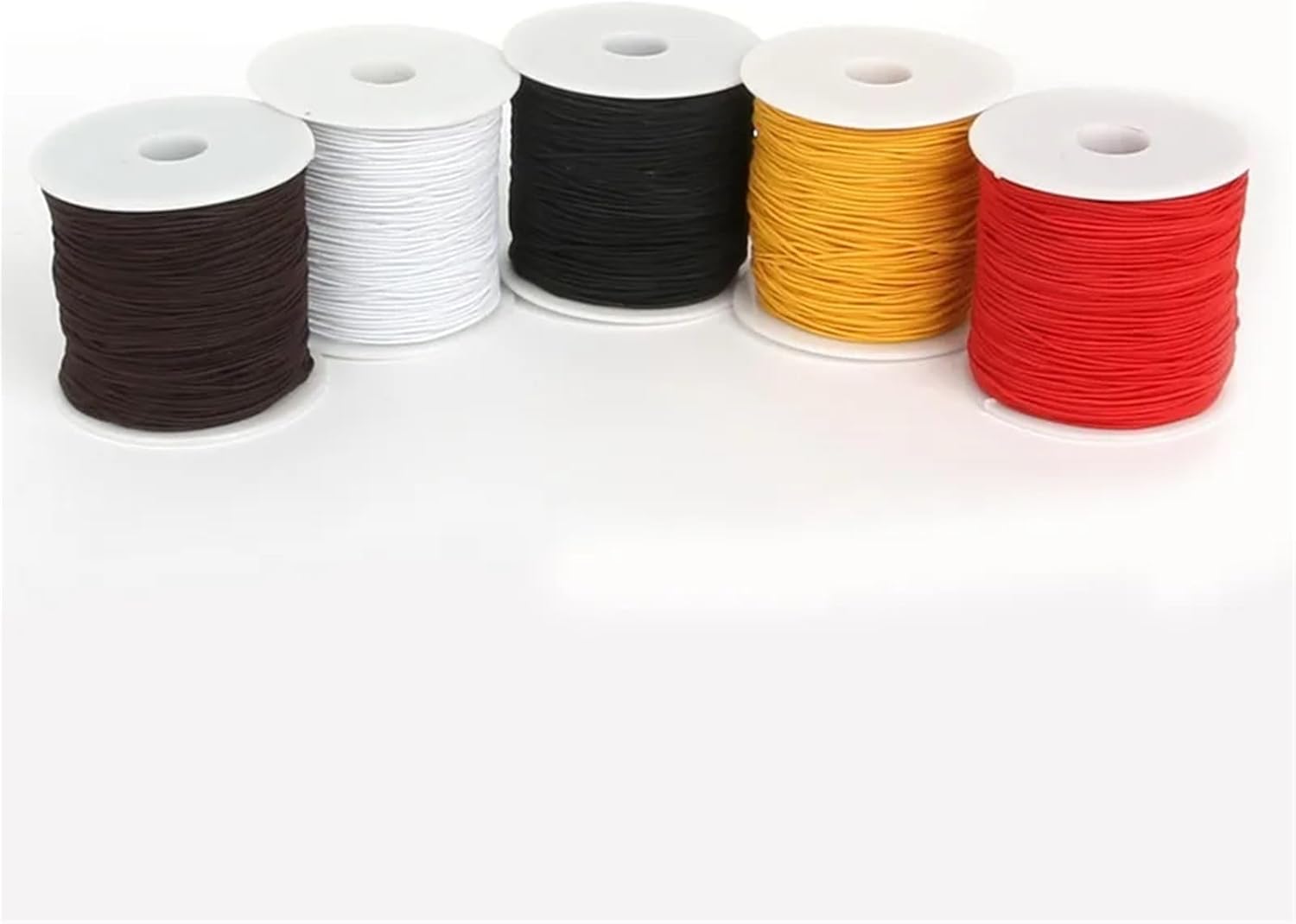 Nylon String 100pcs Elastic Stretch Nylon Beading Cord Ropes for Bracelet Jewlery Craft Making Accessories(Brown 100m)